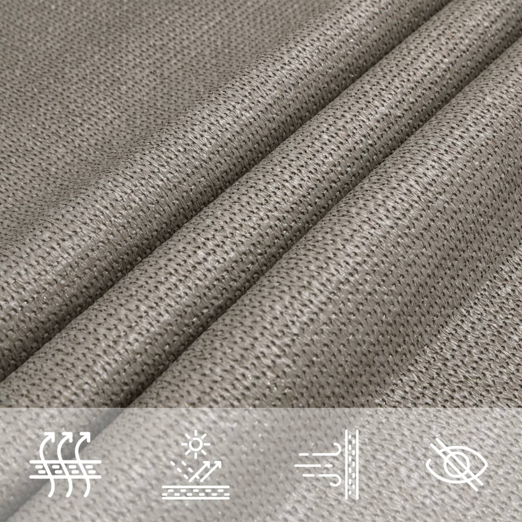 vidaXL Voile d'ombrage 160 g/m² Rectangulaire Gris clair 3,5x4,5 m HDPE