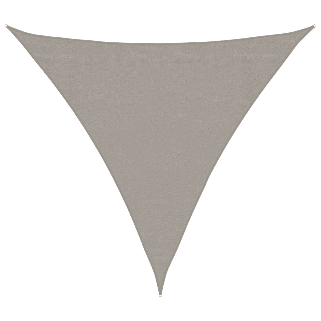 vidaXL Sonnensegel 160 g/m² Dreieckig Hellgrau 3x3x3 m HDPE