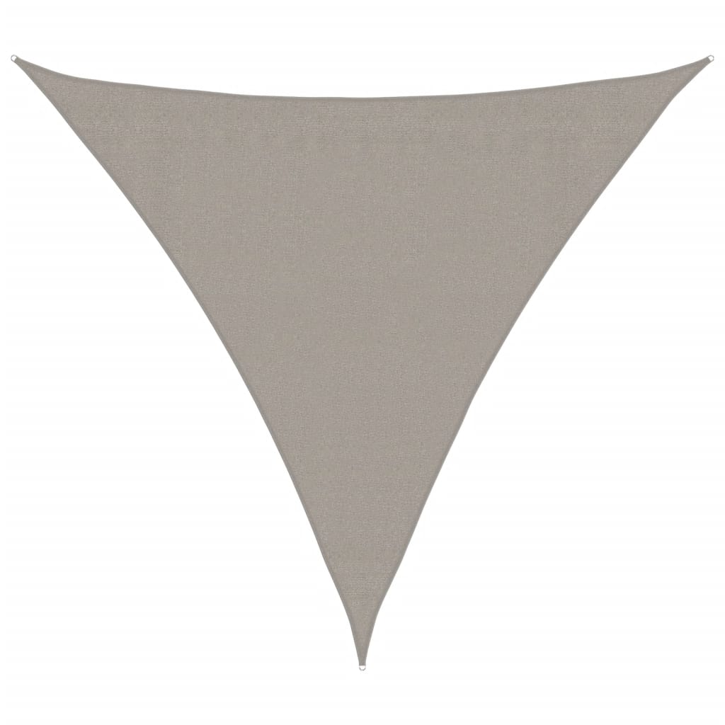 vidaXL Sonnensegel 160 g/m² Dreieckig Hellgrau 3,6x3,6x3,6 m HDPE