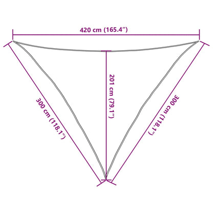vidaXL Sonnensegel 160 g/m² Dreieckig Hellgrau 3x3x4,2 m HDPE