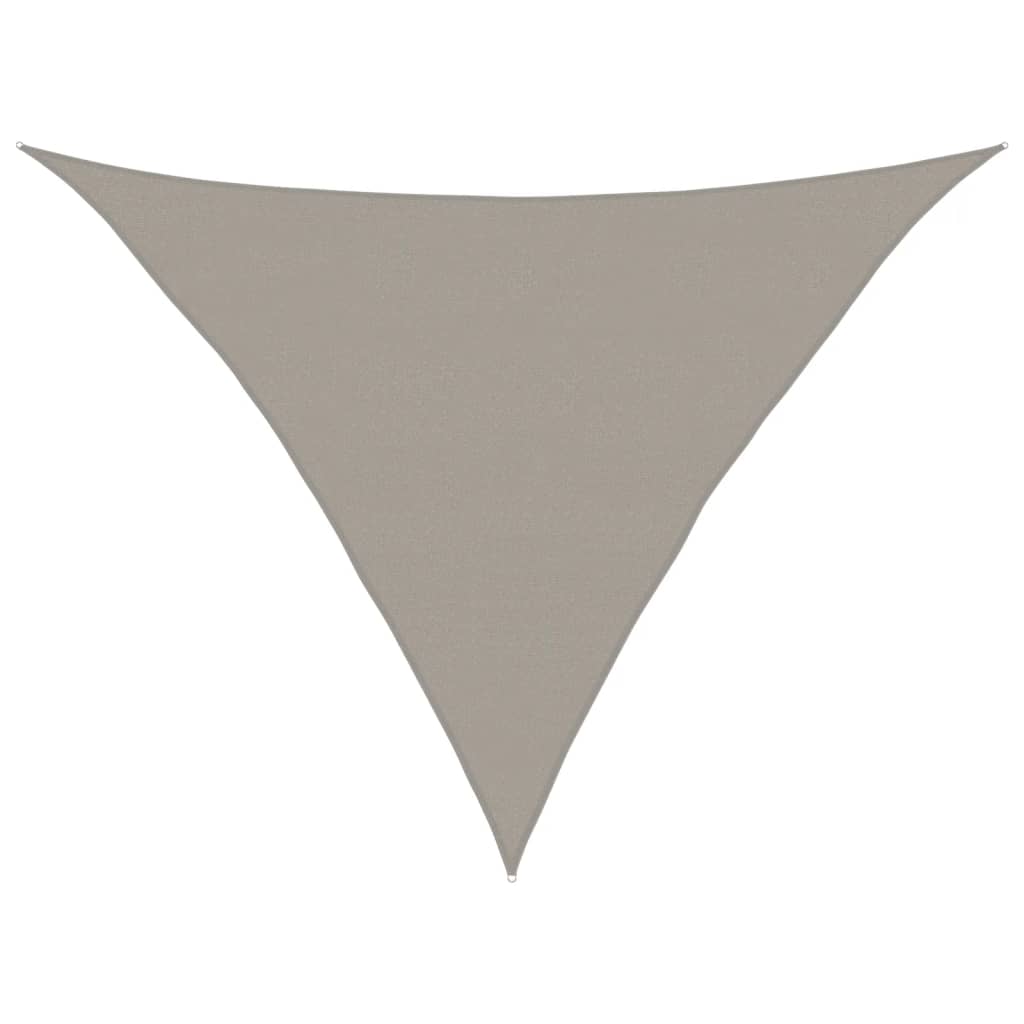 vidaXL Sonnensegel 160 g/m² Dreieckig Hellgrau 5x5x6 m HDPE