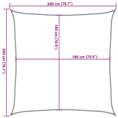 vidaXL Sonnensegel 160 g/m² Quadratisch Sandfarbe 2x2 m HDPE