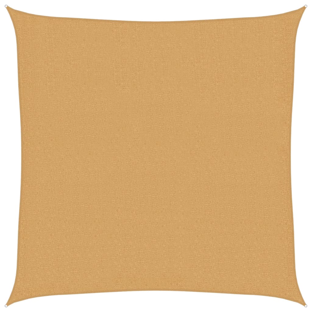 vidaXL Sonnensegel 160 g/m² Quadratisch Sandfarbe 3,6x3,6 m HDPE