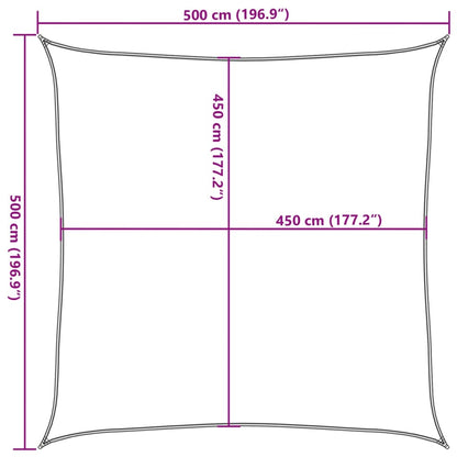 vidaXL Sonnensegel 160 g/m² Quadratisch Sandfarbe 5x5 m HDPE