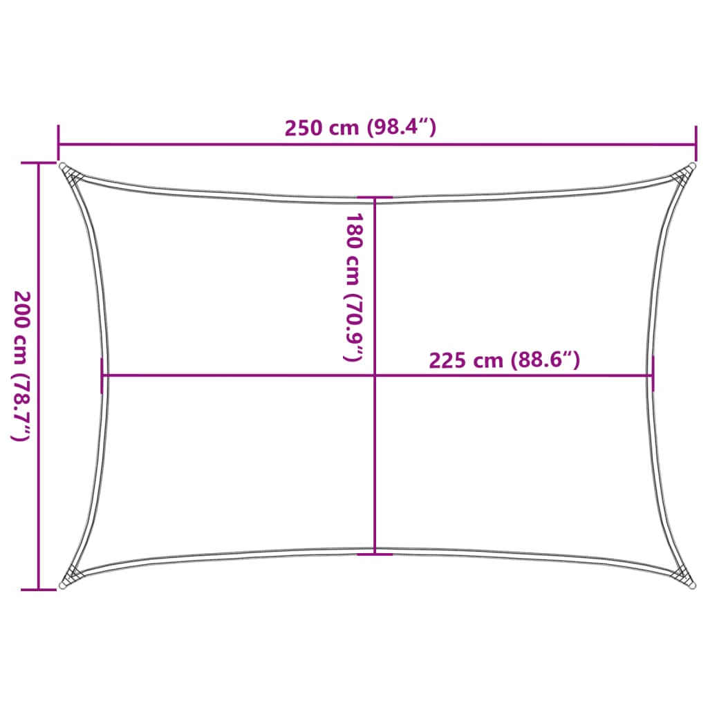 vidaXL Sonnensegel 160 g/m² Rechteckig Sandfarben 2x2,5 m HDPE