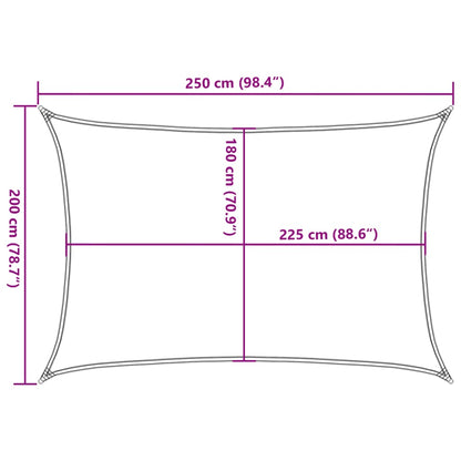 vidaXL Sonnensegel 160 g/m² Rechteckig Sandfarben 2x2,5 m HDPE