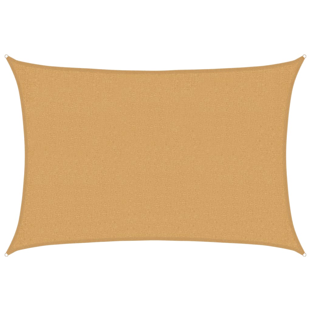 vidaXL Sonnensegel 160 g/m² Rechteckig Sandfarben 2x3 m HDPE