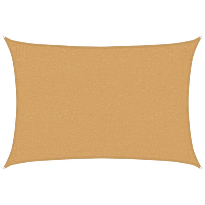 vidaXL Sonnensegel 160 g/m² Rechteckig Sandfarben 2x3 m HDPE