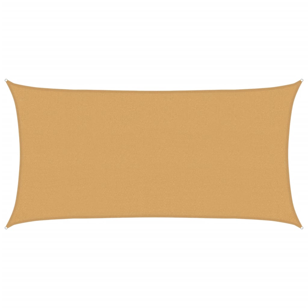 vidaXL Sonnensegel 160 g/m² Rechteckig Sandfarben 2x4 m HDPE