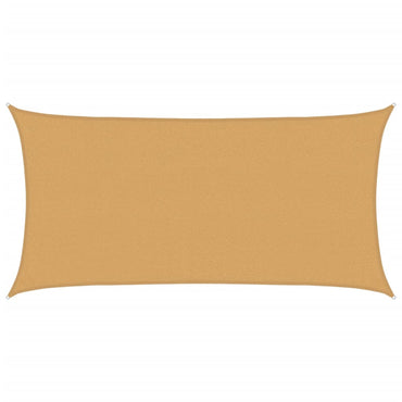 vidaXL Sonnensegel 160 g/m² Rechteckig Sandfarben 2x4 m HDPE