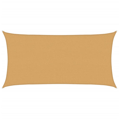 vidaXL Sonnensegel 160 g/m² Rechteckig Sandfarben 2x4 m HDPE