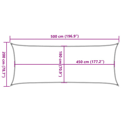 vidaXL Sonnensegel 160 g/m² Rechteckig Sandfarben 2x5 m HDPE