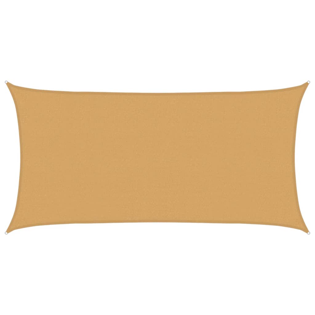 vidaXL Sonnensegel 160 g/m² Rechteckig Sandfarben 2,5x5 m HDPE