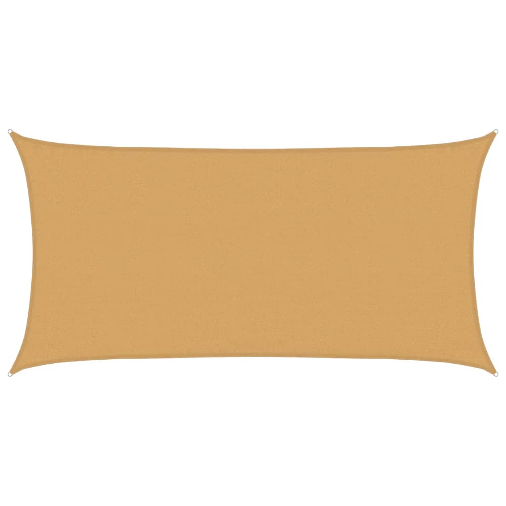 vidaXL Sonnensegel 160 g/m² Rechteckig Sandfarben 3x6 m HDPE