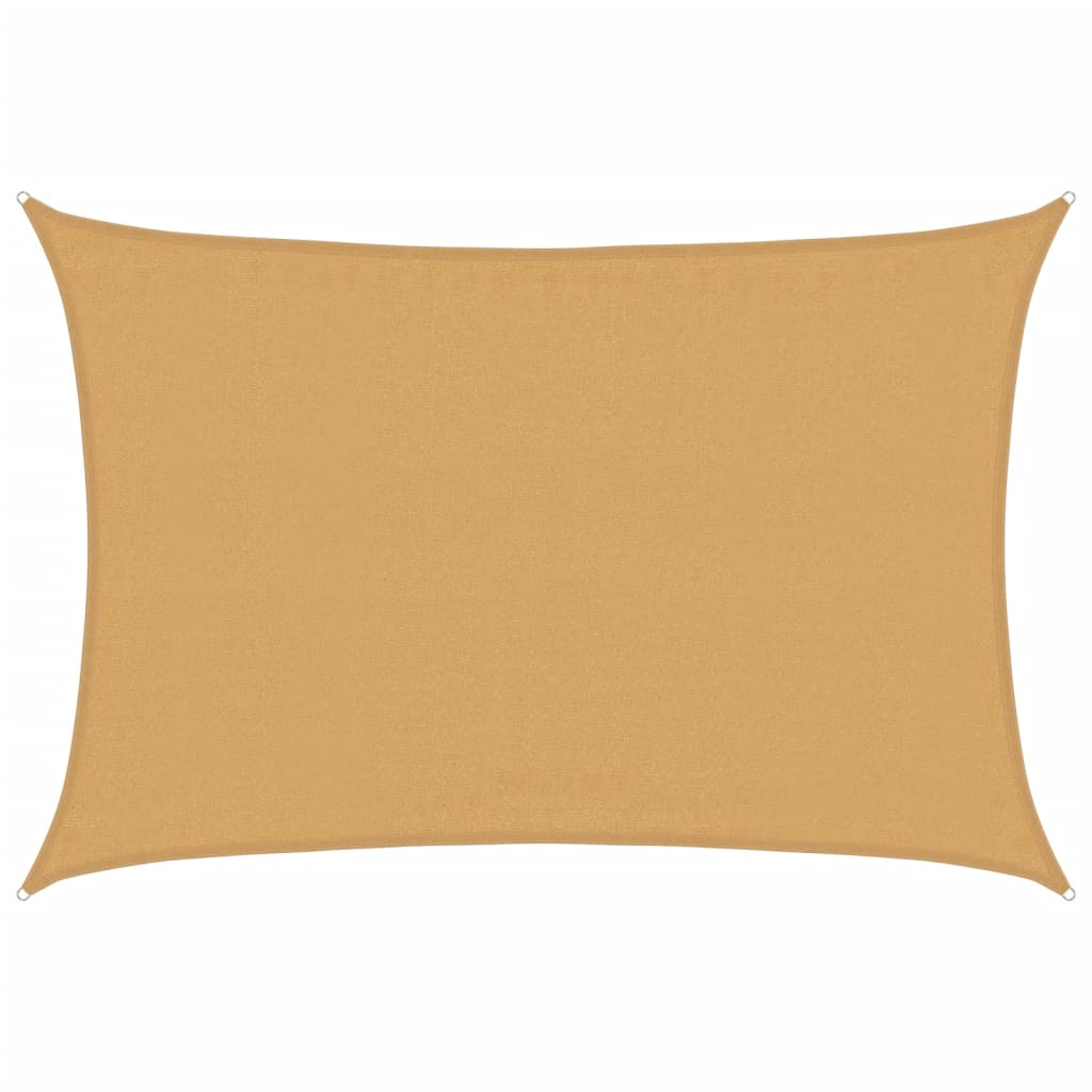 vidaXL Sonnensegel 160 g/m² Rechteckig Sandfarben 3,5x5 m HDPE