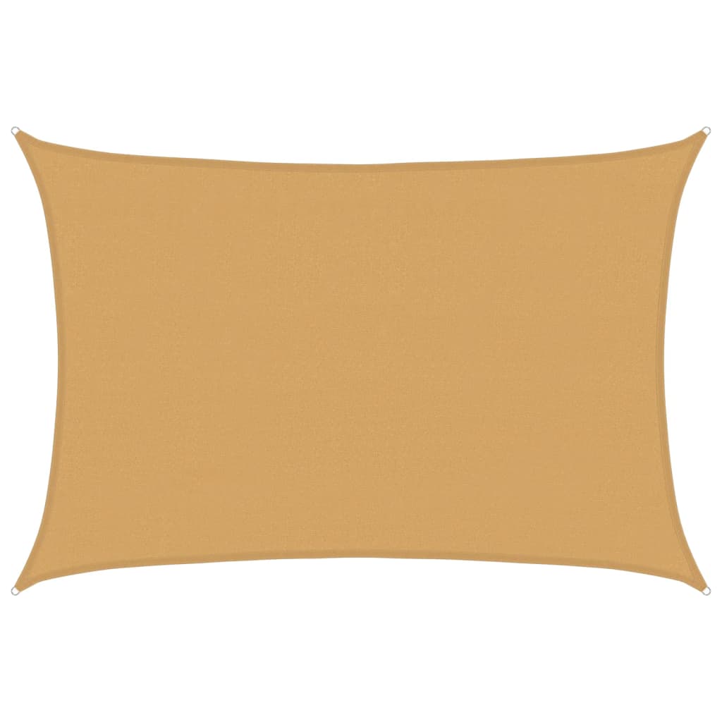 vidaXL Sonnensegel 160 g/m² Rechteckig Sandfarben 4x6 m HDPE