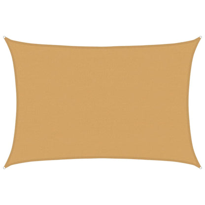 vidaXL Sonnensegel 160 g/m² Rechteckig Sandfarben 4x6 m HDPE