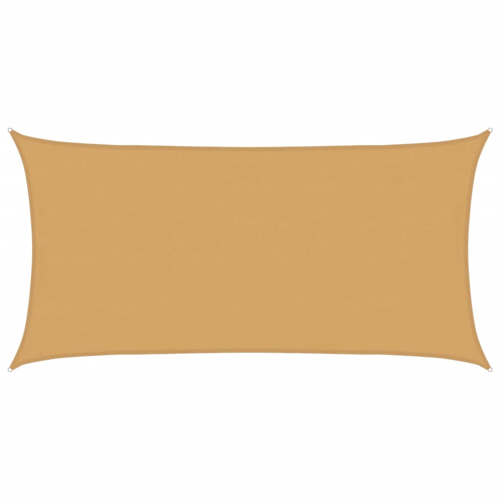 vidaXL Sonnensegel 160 g/m² Rechteckig Sandfarben 4x7 m HDPE