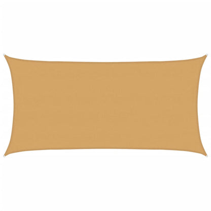 vidaXL Sonnensegel 160 g/m² Rechteckig Sandfarben 4x7 m HDPE