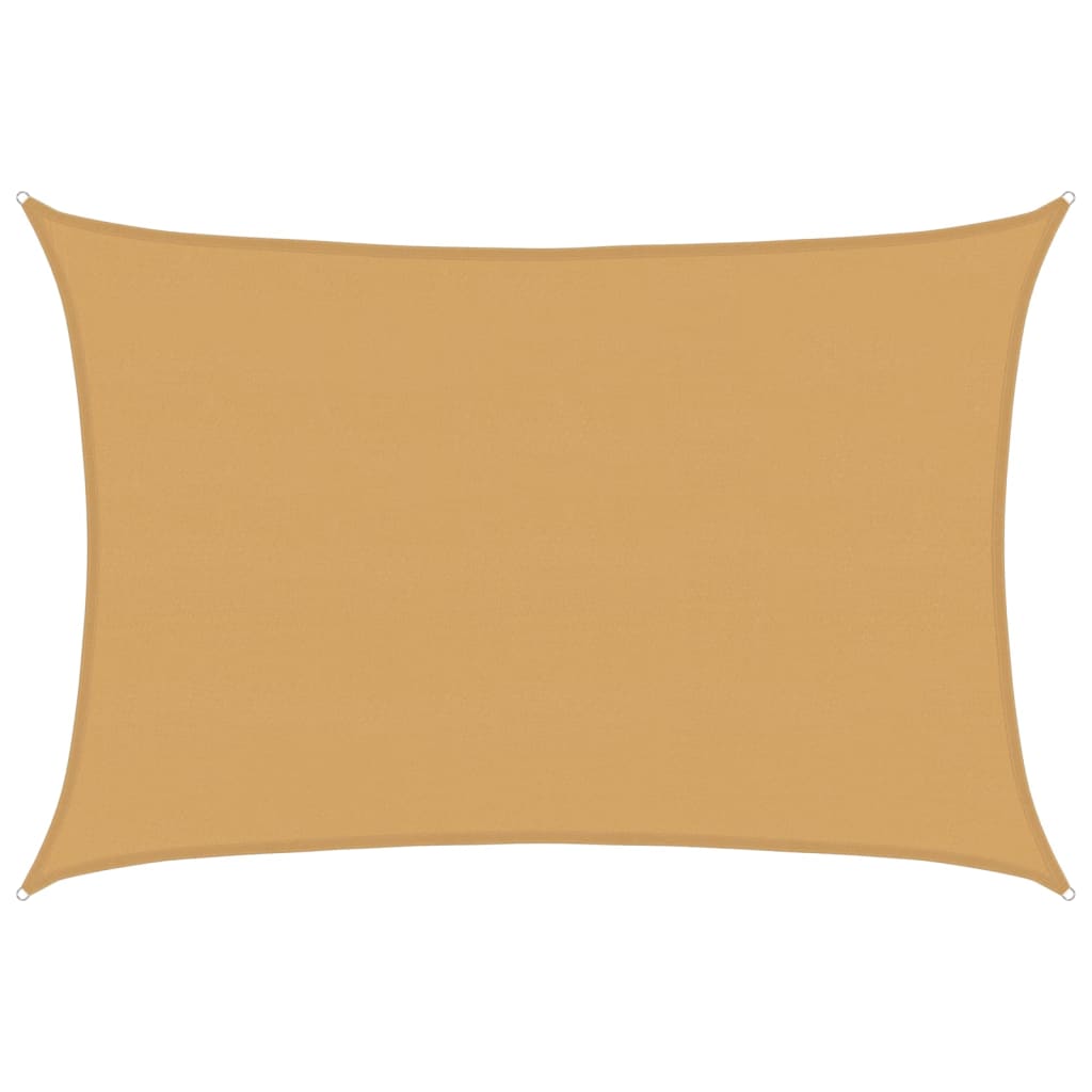 vidaXL Sonnensegel 160 g/m² Rechteckig Sandfarben 5x6 m HDPE