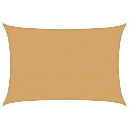 vidaXL Sonnensegel 160 g/m² Rechteckig Sandfarben 5x6 m HDPE