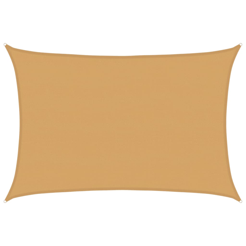 vidaXL Sonnensegel 160 g/m² Rechteckig Sandfarben 5x7 m HDPE