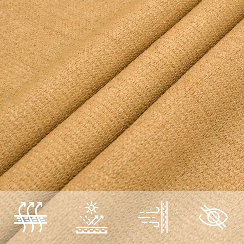 vidaXL Sonnensegel 160 g/m² Rechteckig Sandfarben 5x7 m HDPE