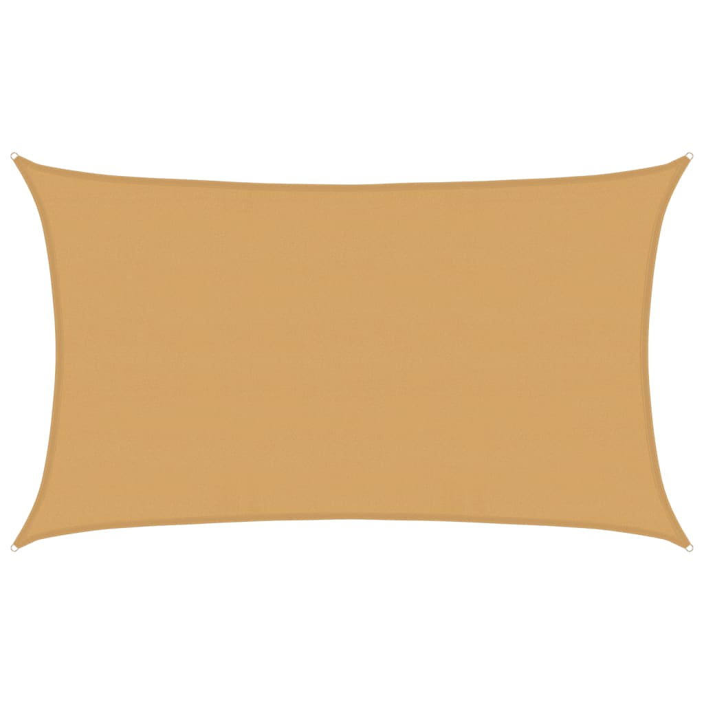 vidaXL Sonnensegel 160 g/m² Rechteckig Sandfarben 5x8 m HDPE