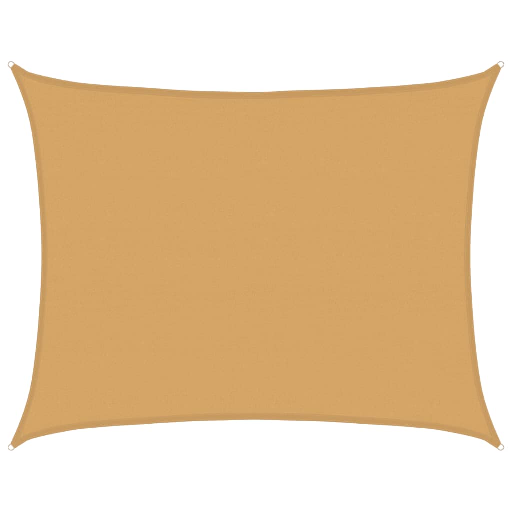 vidaXL Sonnensegel 160 g/m² Rechteckig Sandfarben 6x7 m HDPE