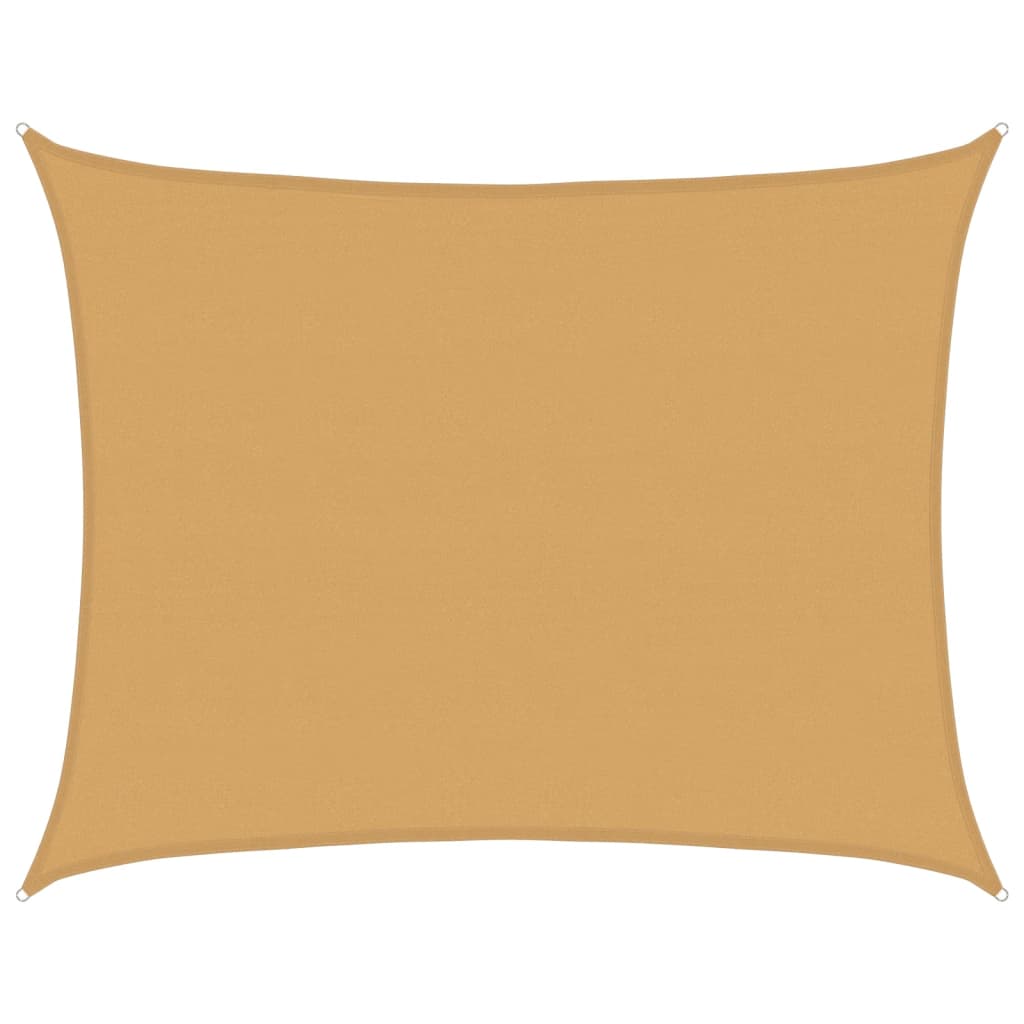 vidaXL Sonnensegel 160 g/m² Rechteckig Sandfarben 6x8 m HDPE