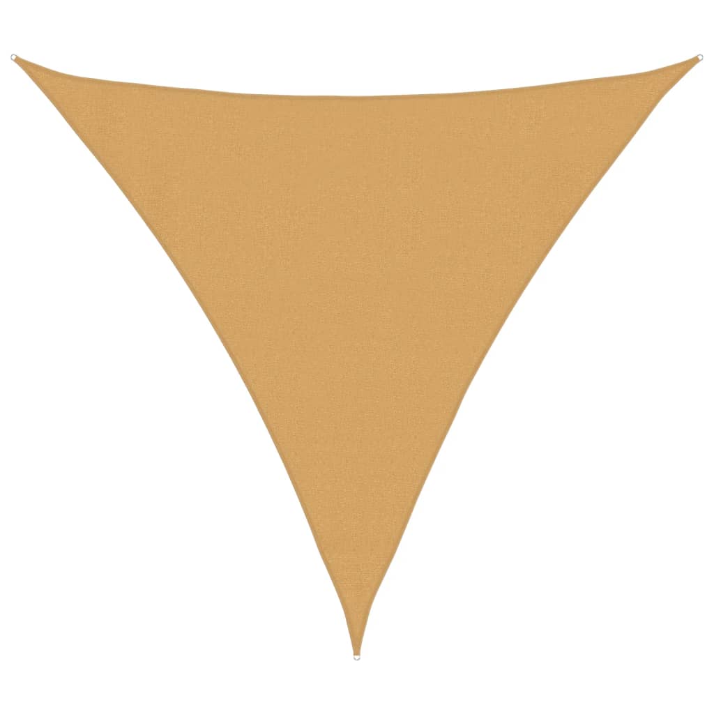 vidaXL Sonnensegel 160 g/m² Dreieckig Sandfarben 3x3x3 m HDPE