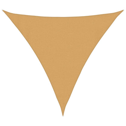 vidaXL Sonnensegel 160 g/m² Dreieckig Sandfarben 3x3x3 m HDPE