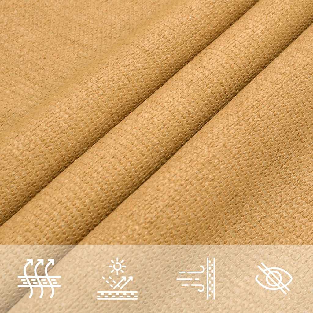 vidaXL Sonnensegel 160 g/m² Dreieckig Sandfarben 3x3x3 m HDPE