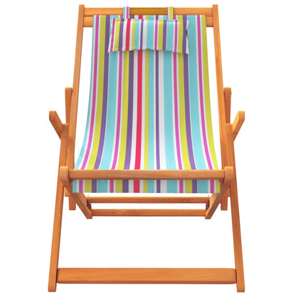vidaXL Chaises de plage pliables 2 pcs Tissu multicolore