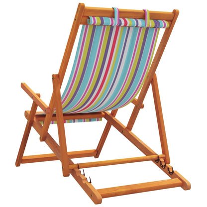 vidaXL Chaises de plage pliables 2 pcs Tissu multicolore