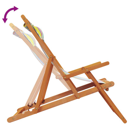 vidaXL Chaises de plage pliables 2 pcs Tissu multicolore