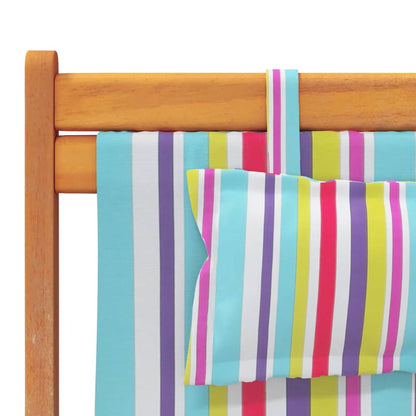 vidaXL Chaises de plage pliables 2 pcs Tissu multicolore