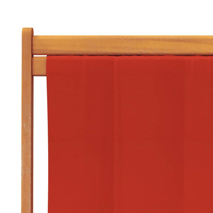 vidaXL Chaises de plage pliantes 2 pcs Rouge Tissu