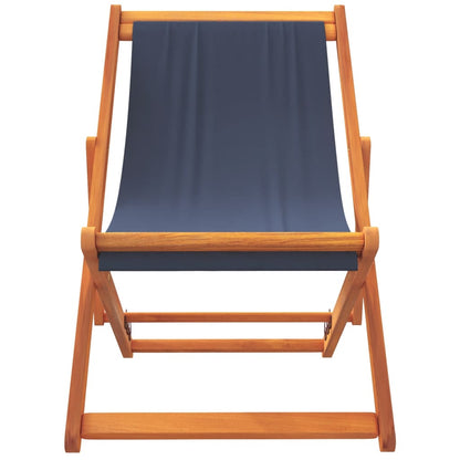vidaXL Chaises de plage pliables 2 pcs Tissu bleu