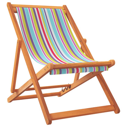 vidaXL Chaises de plage pliantes 2 pcs Tissu multicolore