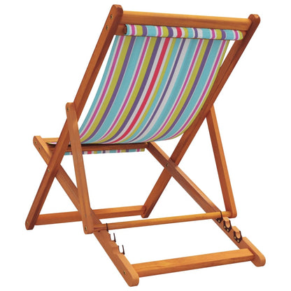 vidaXL Chaises de plage pliantes 2 pcs Tissu multicolore