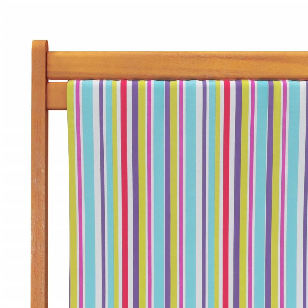 vidaXL Chaises de plage pliantes 2 pcs Tissu multicolore