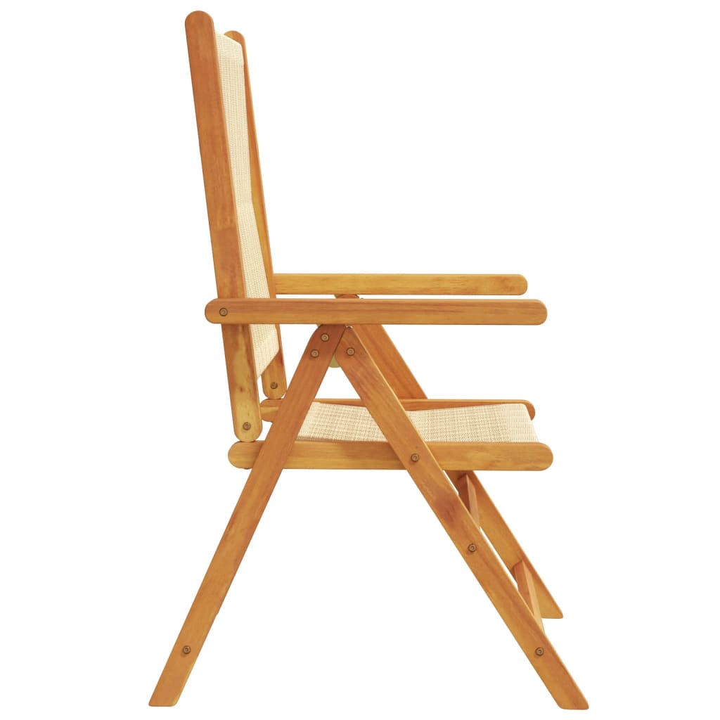 vidaXL Gartenstuhl Verstellbar 8 Stk. Beige Massivholz Akazie