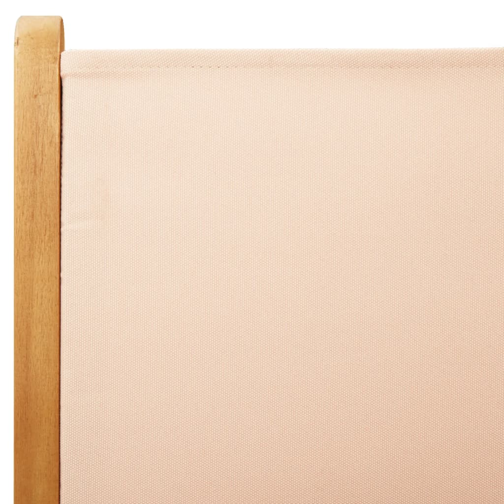 vidaXL Gartenstühle Verstellbar 4 Stk. Beige Stoff und Massivholz