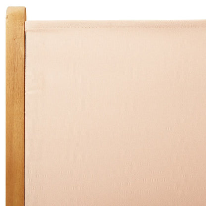 vidaXL Gartenstühle Verstellbar 4 Stk. Beige Stoff und Massivholz