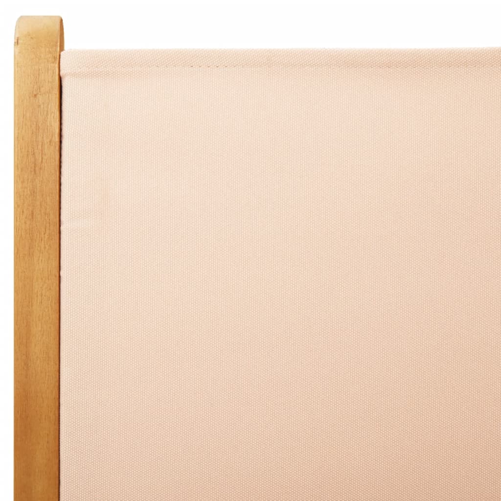vidaXL Gartenstühle Verstellbar 6 Stk. Beige Stoff und Massivholz