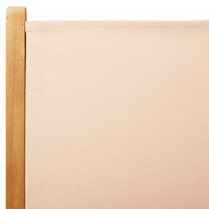 vidaXL Gartenstühle Verstellbar 6 Stk. Beige Stoff und Massivholz