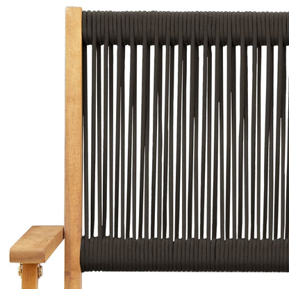 vidaXL Gartenstühle 4 Stk. Klappbar Schwarz Massivholz Akazie