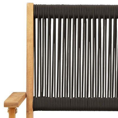 vidaXL Gartenstühle 6 Stk. Klappbar Schwarz Massivholz Akazie
