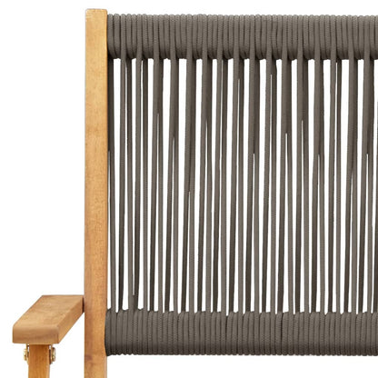 vidaXL Gartenstühle 6 Stk. Klappbar Grau Massivholz Akazie